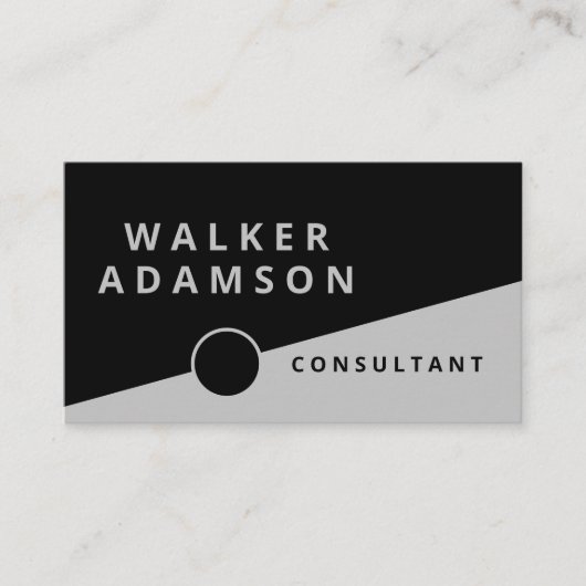 プロフェッショナルクラシックシルバー&ブラック 名刺 (正面)