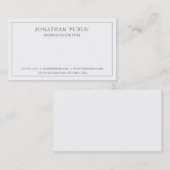 プロフェッショナルクラシックシンプルホワエレガントイトグレー 名刺 (正面/裏面)