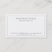 プロフェッショナルクラシックシンプルホワエレガントイトグレー 名刺 (正面)