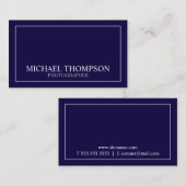 プロフェッショナルクラシックネイビーブルー&ホワイト 名刺 (正面/裏面)
