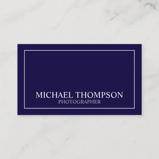 プロフェッショナルクラシックネイビーブルー&ホワイト 名刺 (正面)