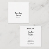 プロフェッショナルクラシックノスタルジックルオールド英語 スクエア名刺 (正面/裏面)