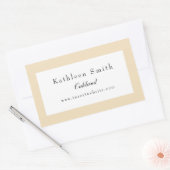 プロフェッショナルクラシックバニラカスタードエッジ 長方形シール (封筒)