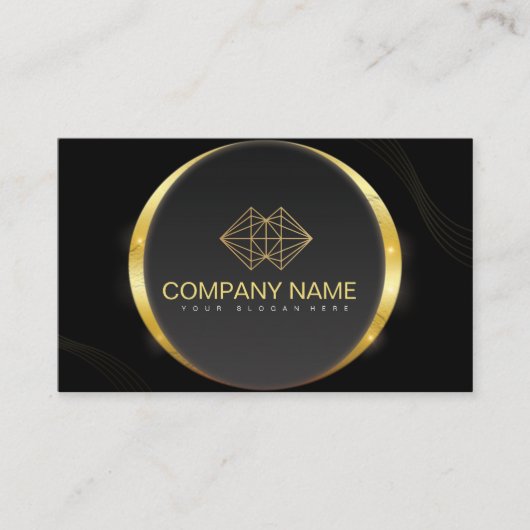 プロフェッショナルクラシックブエレガントラック金ゴールド 名刺 (正面)