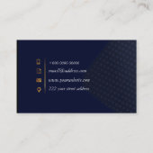 プロフェッショナルクラシックブエレガントルー金ゴールド 名刺 (裏面)