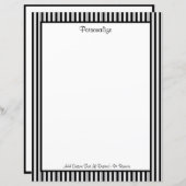 プロフェッショナルクラシックブラック&ホワイトストライプパターン (正面/裏面)