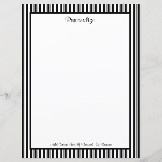 プロフェッショナルクラシックブラック&ホワイトストライプパターン (正面)