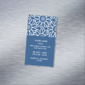 プロフェッショナルクラシックブルーサンフラワーパターン マグネット名刺 (インサイチュ)
