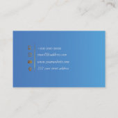 プロフェッショナルクラシックホワイトブルー 名刺 (裏面)