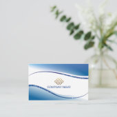 プロフェッショナルクラシックホワイトブルー 名刺 (スタンド正面)