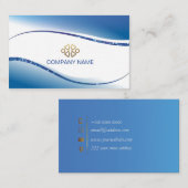 プロフェッショナルクラシックホワイトブルー 名刺 (正面/裏面)