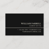 プロフェッショナルクラシックラグジュアリーブラックアイボリー 名刺 (正面)