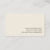 プロフェッショナルクラシックラグジュアリーブラックアイボリー 名刺 (裏面)