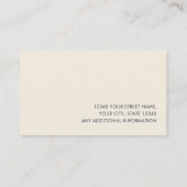 プロフェッショナルクラシックラグジュアリーブルーブラックアイボリー 名刺 (裏面)