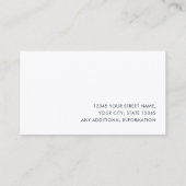 プロフェッショナルクラシックラグジュアリーブルー白黒 名刺 (裏面)