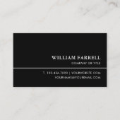 プロフェッショナルクラシックラグジュアリー白黒 名刺 (正面)