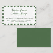 プロフェッショナルクラシックレトロクリーン70s 80sグリーン 名刺 (正面/裏面)