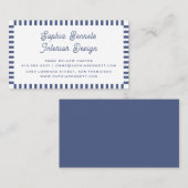 プロフェッショナルクラシックレトロクリーン70s 80s青 名刺 (正面/裏面)