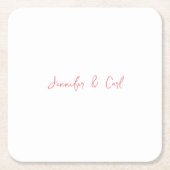 プロフェッショナルクラシック書道ミニマリスト スクエアペーパーコースター (正面)