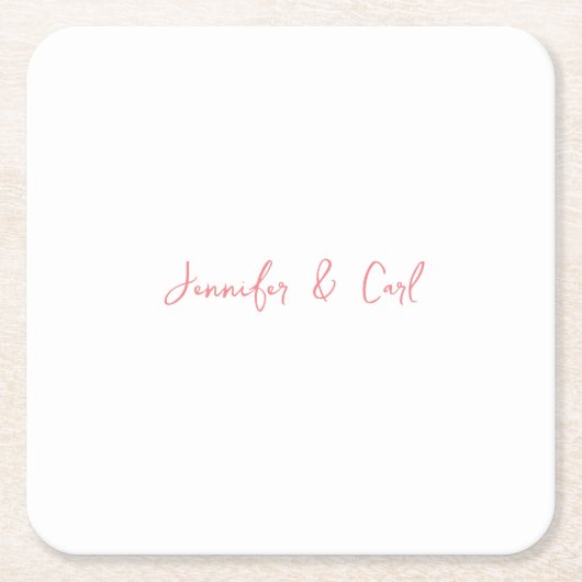 プロフェッショナルクラシック書道ミニマリスト スクエアペーパーコースター (正面)