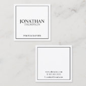 プロフェッショナルクラシック白黒 スクエア名刺 (正面/裏面)