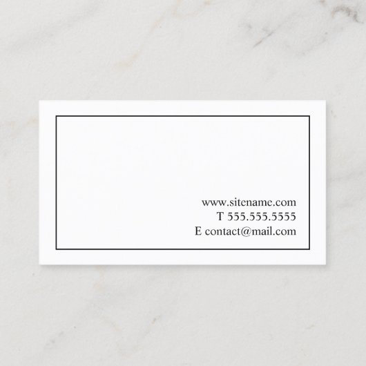 プロフェッショナルクラシック白黒 名刺 (裏面)