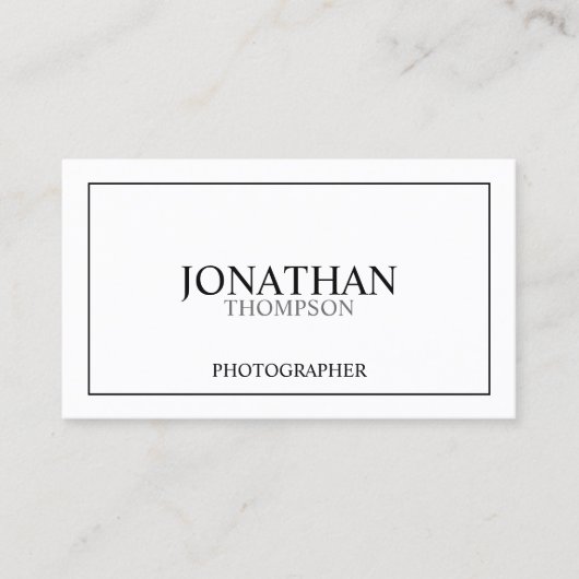 プロフェッショナルクラシック白黒 名刺 (正面)