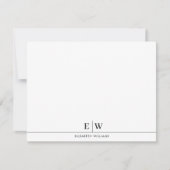 プロフェッショナルクラシック2イニシャルモノグラム ノートカード (正面)