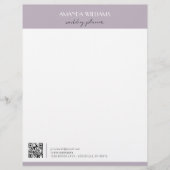 プロフェッショナルクラシックQRコードラベンダー レターヘッド (正面)