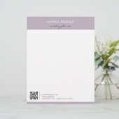 プロフェッショナルクラシックQRコードラベンダー レターヘッド (スタンド正面)