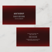 プロフェッショナルクラスのレッドマネージャの名刺 名刺 (正面/裏面)