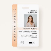 プロフェッショナルクラスピーチ&金ゴールドフォト公証人 バッジ (正面)