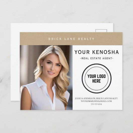 プロフェッショナルクラフト紙ユアシティエテ実在ート ポストカード (正面/裏面)