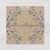 プロフェッショナルクラフモダント紙手書きスクリプト スクエア名刺 (正面)