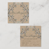 プロフェッショナルクラフモダント紙手書きスクリプト スクエア名刺 (正面/裏面)