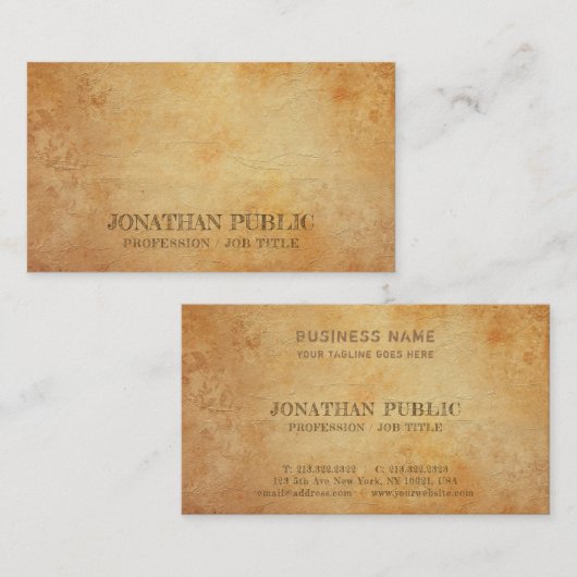 プロフェッショナルクリエイティブアエレガントンティックルラグジュアリー 名刺 (正面/裏面)