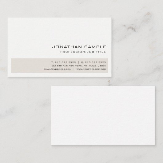 プロフェッショナルクリエイティブエレガントカラートレンディーお洒落 名刺 (正面/裏面)