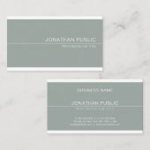 プロフェッショナルクリエイティブグリーンお洒落デザインラグジュアリ 名刺 (正面/裏面)