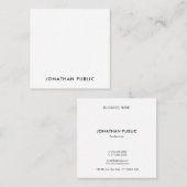 プロフェッショナルクリエイティブシンプルデザインテンプレートシック スクエア名刺 (正面/裏面)