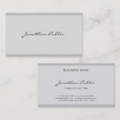 プロフェッショナルクリエイティブスクリプトミニマルエレガントリスト 名刺 (正面/裏面)