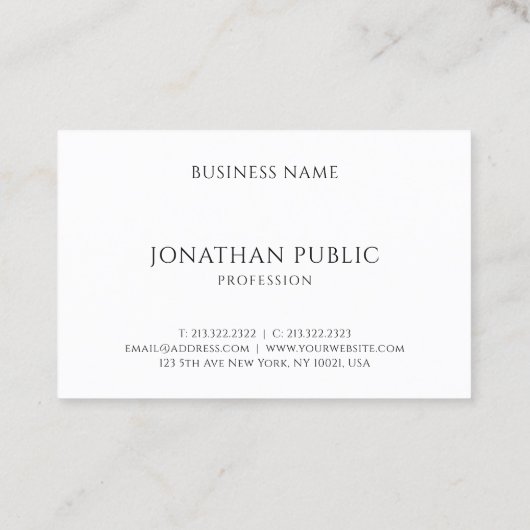 プロフェッショナルクリエイティブテンプレートエレガントフェイク金ゴールド 名刺 (裏面)