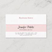 プロフェッショナルクリエイティブデザインエレガントピンクモダン色 名刺 (正面)