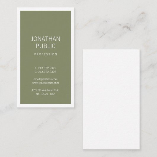 プロフェッショナルクリエイティブデザインクリーンプモダンレーン 名刺 (正面/裏面)