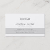 プロフェッショナルクリエイティブデザイングレーカンパニープレーン 名刺 (裏面)