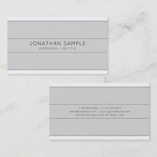 プロフェッショナルクリエイティブデザイングレープレーントレンディー 名刺 (正面/裏面)