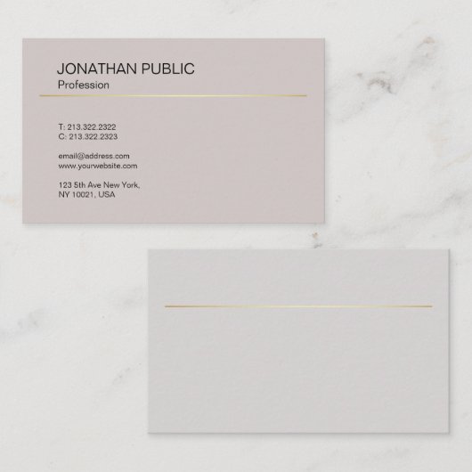 プロフェッショナルクリエイティブデザインミニマリストプレーンラックス 名刺 (正面/裏面)