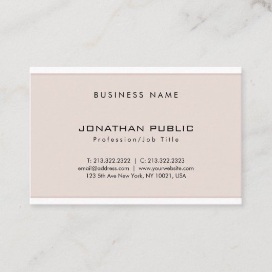 プロフェッショナルクリエイティブデザインモダンミニマリストトップ 名刺 (正面)