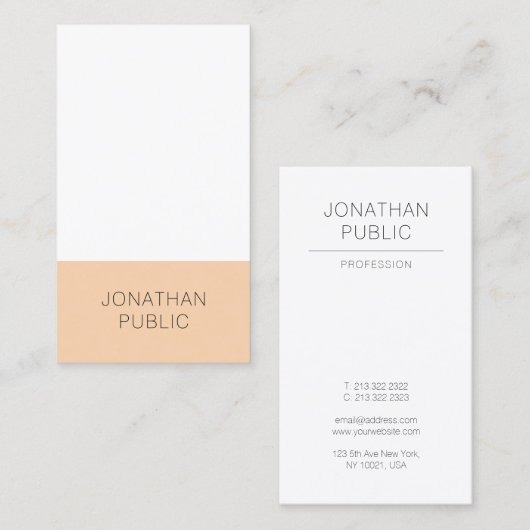 プロフェッショナルクリエイティブプモダンラお洒落インラグジュアリー 名刺 (正面/裏面)