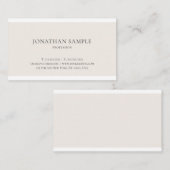 プロフェッショナルクリエイティブミニマルデザインプレーン 名刺 (正面/裏面)