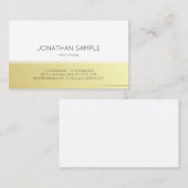 プロフェッショナルクリエイティブモダンデザイン金ゴールドルック 名刺 (正面/裏面)